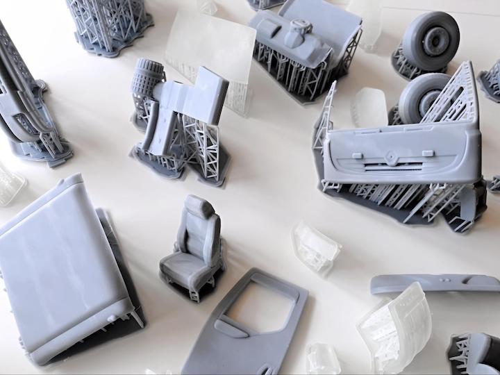 SLA 3D printed parts